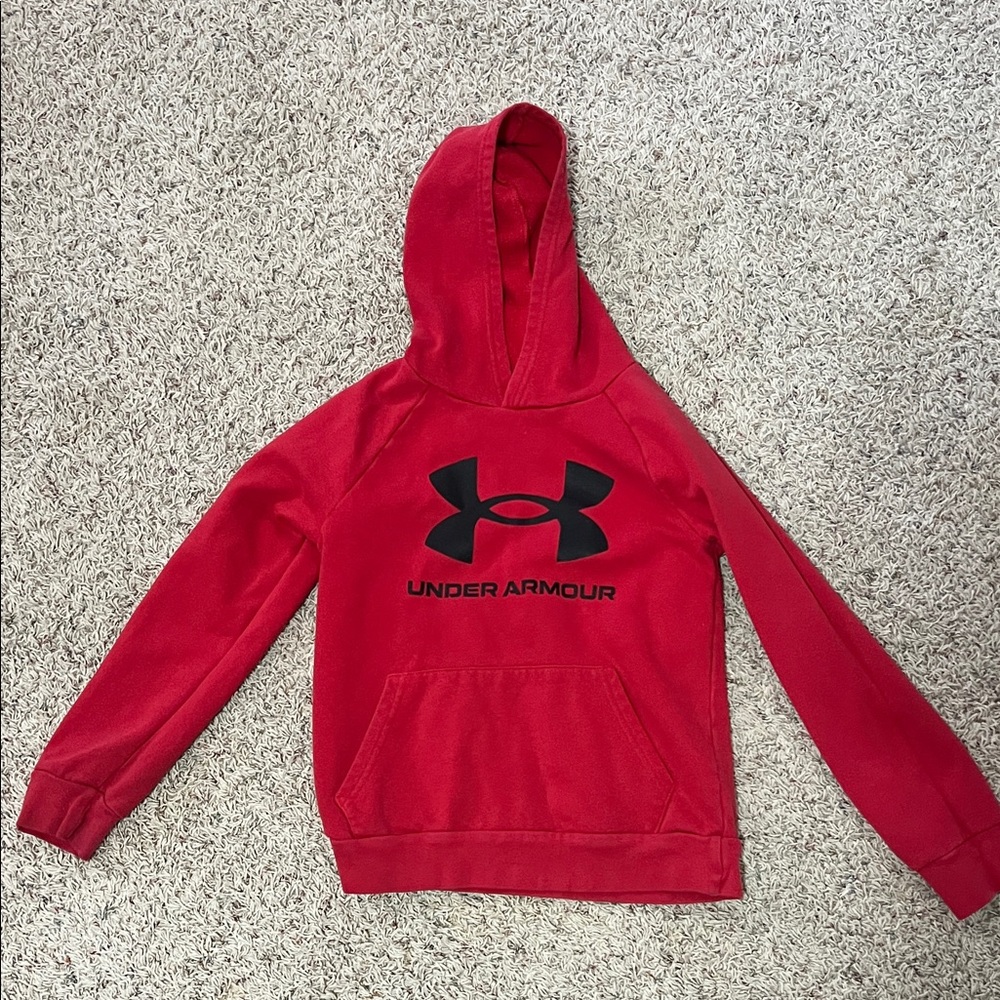 Under Armour Kids Hoodie in Vibrant Red